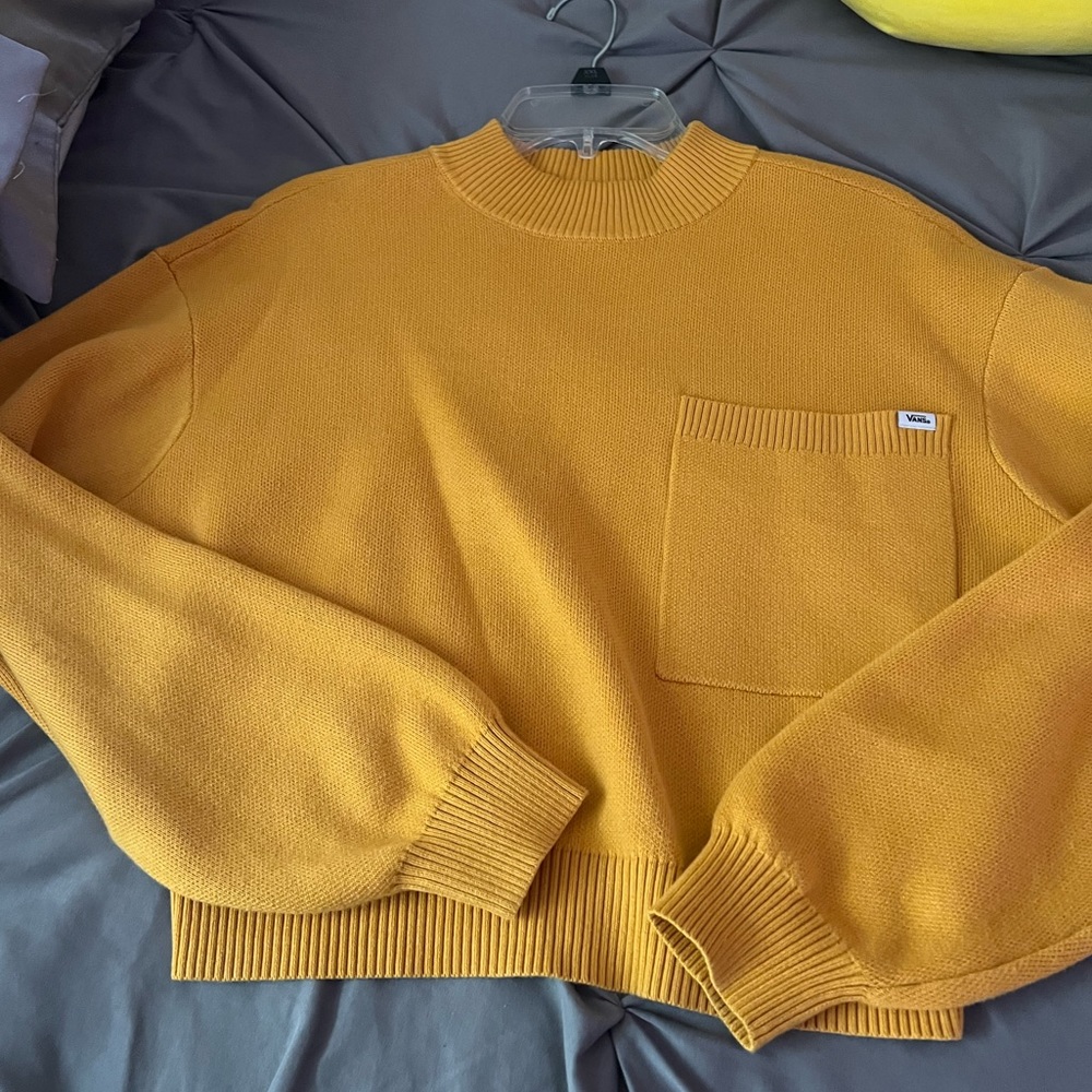Yellow Vans Cropped Sweater